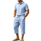 🚨 FINAL HOURS! ⏳ 50% OFF – Nearly Gone! 👕 Men’s Linen 2-Piece Set – Vacation Mode: Activated ✨