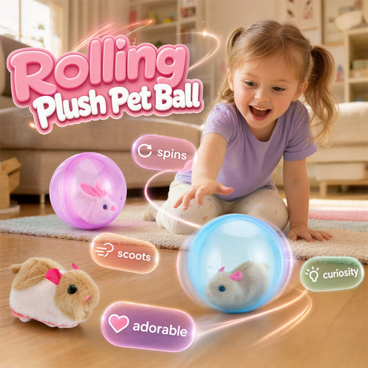 🎉 2026 HOT SALE — 50K+ Sold! 💖 Interactive Plush Rolling Ball – Playtime Magic for Kids & Cats 🐱
