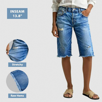 🎉 2026 Sale — Over 38,000 Sold! 🩳 Distressed Bermuda Shorts – Edgy 🦋