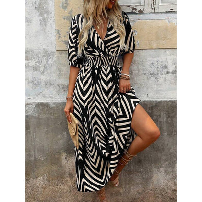 🎉 50% OFF! 🌀 Viral Chevron Midi – Leg For Days ☀️