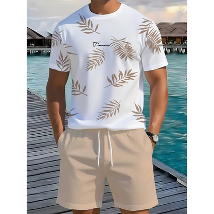 🌴 2026 Sale — Over 34,000 Sold!🔥 Men's Summer Printed 2-Piece Set – Tropical Pattern & Breathable ☀️