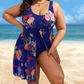 🎉 LIMITED TIME 50% OFF! 👗 Floral Swim Dress – Hide Tummy, Flow Free 🌸