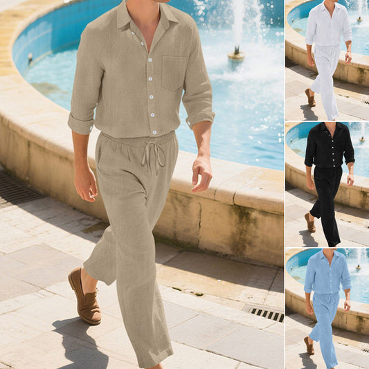 🎉 2026 Sale — Over 51,000 Sold! 🌿 Men’s Linen 2-Piece Set – Refined ☀️