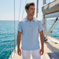 🎉 LIMITED TIME 50% OFF! 👔 Men's Linen Casual Breathable Short Sleeve Collared Shirt – Ultra-Light Premium Fabric & Exquisite Craftsmanship 🌿