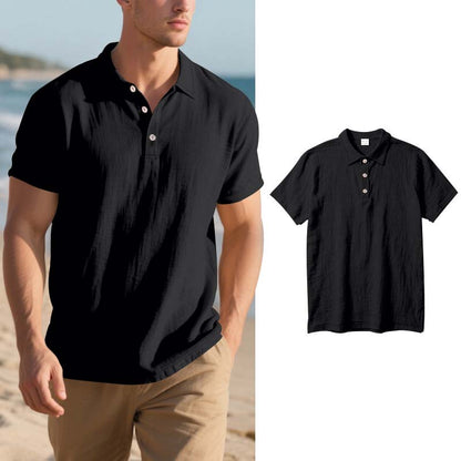 🎉 LIMITED TIME 50% OFF! 👔 Men's Linen Casual Breathable Short Sleeve Collared Shirt – Ultra-Light Premium Fabric & Exquisite Craftsmanship 🌿