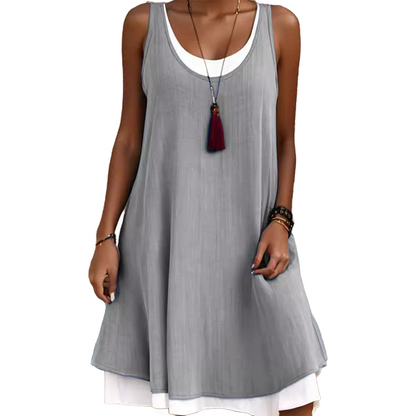 🎉 2026 Sale — Over 37,000 Sold! 👗 Fake Two-Piece Dress – Chic ☀️
