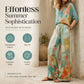 Women's Artistic Print V-Neck Top & Wide-Leg Pants Set