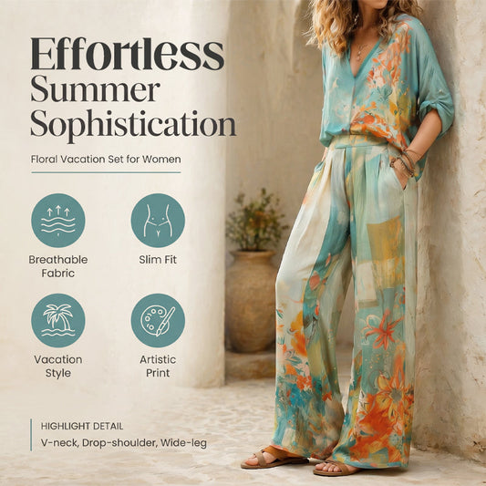 🎉 2026 Sale — Over 49,000 Sold! 🎨 Artistic Print Co-ord Set – Poetic ☁️