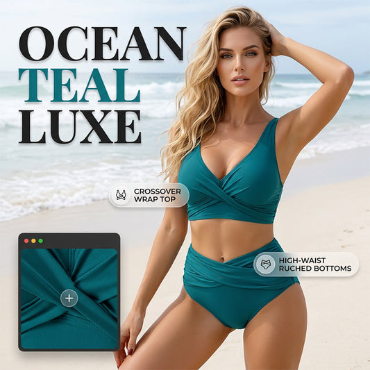 🎉 2026 Sale — Over 71,000 Sold! 🌺 Ruched High-Waist Bikini – Sculpted ✨