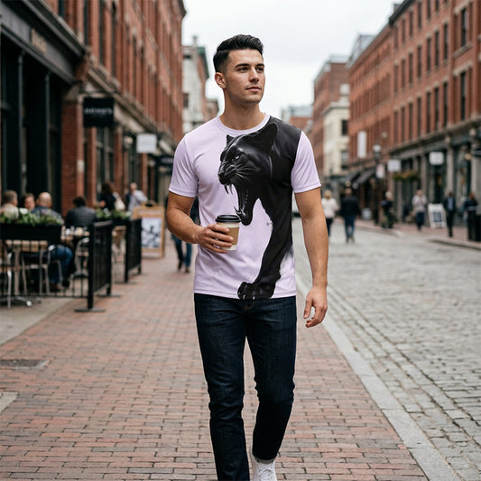 🚨 FINAL HOURS! ⏳ 50% OFF – Flying Off Shelves! 🐆 Men’s Graphic Tee – Jungle Energy, Gym-Ready 💪