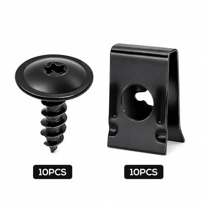 🎉 2026 Sale — Over 46,000 Sold 🔩Universal Car Metal U-Type Clips & Screw Kit｜Heavy-Duty Automotive Panel Fastener Set ✨