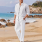 ⏳ LIMITED TIME 50% OFF! 🔥 Men's Minimalist Casual Shirt and Pants Set – Breathable Blend & Stylish Button Detail ☀️