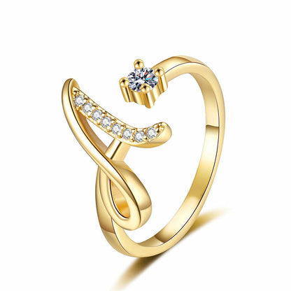 🎉 LIMITED TIME 50% OFF! 💍 Sparkle Initial Ring – Personalized Shine, Perfect Fit ✨