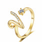 🎉 LIMITED TIME 50% OFF! 💍 Sparkle Initial Ring – Personalized Shine, Perfect Fit ✨