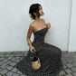 🎉 LIMITED TIME 50% OFF! 👗 Women’s Off-Shoulder Polka Dot Dress – Timeless Evening Romance ✨