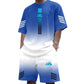 👕 50% OFF NOW! ☀️ Men’s Gradient T-Shirt & Shorts Set – Cool Drips, Zero Fuss 🩳
