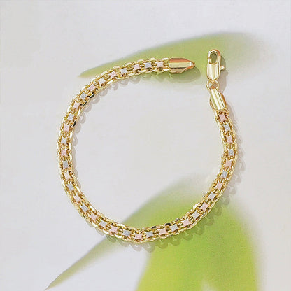 🌸 50% OFF NOW! ✨ Women’s Spliced Gold Chain Bracelet – Subtle Shine, Stackable Chic 🌸