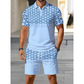 🎉 2026 Sale — Over 53,000 Sold! 👕 Men's Casual Short Sleeve Top & Shorts Set – Geometric Pattern Design 🌿