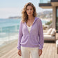 🌸☀️ 2026 Women's Open-Knit Zip-Up Cardigan | Lightweight Hollow-Out Long Sleeve Sweater for Spring & Summer