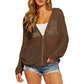 🌸☀️ 2026 Women's Open-Knit Zip-Up Cardigan | Lightweight Hollow-Out Long Sleeve Sweater for Spring & Summer