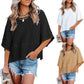 🎉 LIMITED TIME 50% OFF! 👚 Flare Sleeve Patchwork Top – Soft Artistic Whimsy ✨