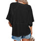 🎉 LIMITED TIME 50% OFF! 👚 Flare Sleeve Patchwork Top – Soft Artistic Whimsy ✨