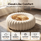 🐾 50% OFF NOW! 🛏️ Ultra-Soft Round Calming Cat & Dog Bed – Raised Rim, Cozy Plush & Orthopedic Support for Restful Sleep ✨