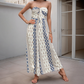 🎉 LIMITED TIME 50% OFF! 👗 Geometric Strapless Jumpsuit – Statuesque Wide-Leg Flow ✨