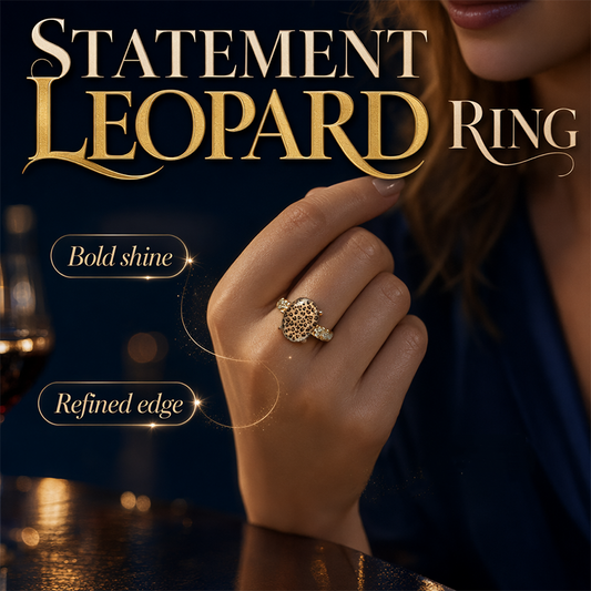 🎉 LIMITED TIME 50% OFF! 🐆 Leopard Oval Statement Ring – Wild Vintage Sparkle ✨