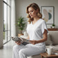 🎉 LIMITED TIME 50% OFF! 👚 V-Neck Flutter Sleeve Blouse – Soft Feminine Breeze 🌸