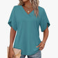 🎉 LIMITED TIME 50% OFF! 👚 V-Neck Flutter Sleeve Blouse – Soft Feminine Breeze 🌸