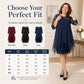 🎉 LIMITED TIME 50% OFF! 👗 Lace Splice Midi Dress – Elegant Day-to-Night Grace ✨