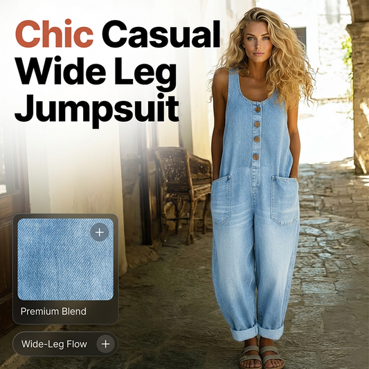 🎉 LIMITED TIME 50% OFF! 🩳 Sleeveless Wide-Leg Jumpsuit – Breezy Summer Ease ☀️