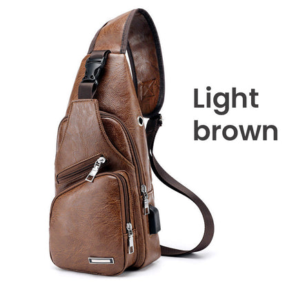 🎉 LIMITED TIME 50% OFF! 👜 Men’s Leather Chest Bag – Urban Utility, Vintage Soul ✨