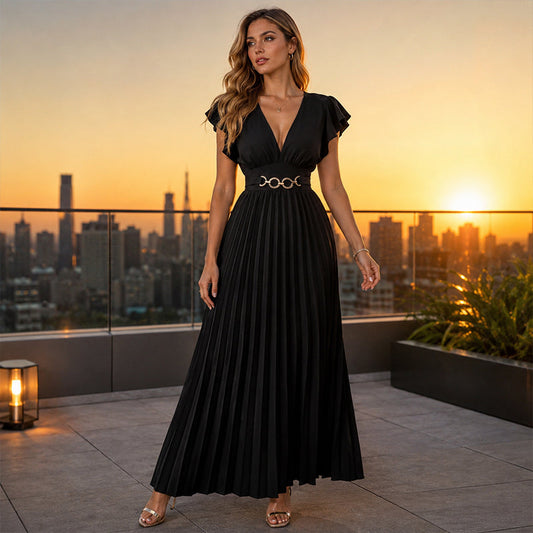 🍃💃 LIMITED TIME 50% OFF! 🌊Flowy Pleated Maxi Dress – Lightweight fabric & romantic movement – Twirl through your day with ease.