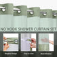 🛁✨50% OFF! 🚿🪟 Finally, a shower curtain that actually keeps water IN — no hooks, no leaks, waffle texture, bright & private. Over 12,658 bathrooms upgraded! ✨