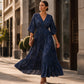 🎉 LIMITED TIME 50% OFF! 🌸 Elegant V-Neck Printed Dress – Breezy Silhouette, Travel Ready ✨