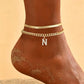 🎉 2026 Sale — Over 27,600 Sold! ✨ Dainty Gold Initial Anklet – Personalized Summer Sparkle 🦶
