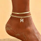 🎉 2026 Sale — Over 27,600 Sold! ✨ Dainty Gold Initial Anklet – Personalized Summer Sparkle 🦶