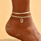 🎉 2026 Sale — Over 27,600 Sold! ✨ Dainty Gold Initial Anklet – Personalized Summer Sparkle 🦶