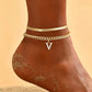 🎉 2026 Sale — Over 27,600 Sold! ✨ Dainty Gold Initial Anklet – Personalized Summer Sparkle 🦶