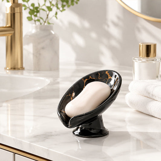 🎉 LIMITED TIME 50% OFF! 🍃 Ceramic Leaf Soap Dish – Self-Draining, Sink-Side Chic ✨