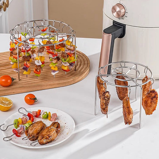 🎉 LIMITED TIME 50% OFF! 🍗 316 Steel Air Fryer Rack – Double Your Crisp ✨