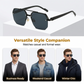 📢📢 50% OFF !! ⏰ Men’s Geometric Polygon Sunglasses – Sharp Angles, Sharper Vision 😎