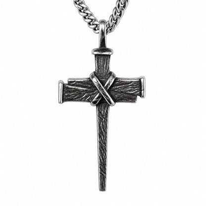 🎉 2026 Sale — Over 21,700 Sold! ⚜️ Men’s Vintage Nail Cross Necklace – Gothic Edge, Timeless Soul 🖤