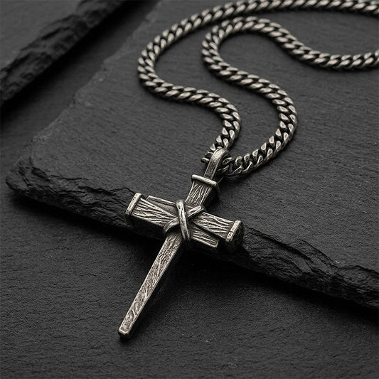 🎉 2026 Sale — Over 21,700 Sold! ⚜️ Men’s Vintage Nail Cross Necklace – Gothic Edge, Timeless Soul 🖤