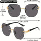 🎉 2026 SALE 50% OFF! ⏰ Statement Rimless Sunglasses – Bold Face, Zero Blind Spots ✨