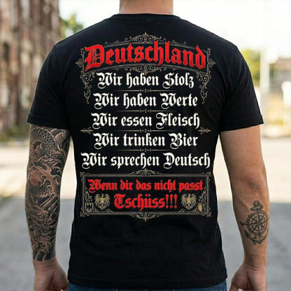 🎉 2026 Sale — Over 21,000 Sold! 💞⏰Deutschland Heritage Printed Short Sleeve Crew Neck T-Shirt for Men