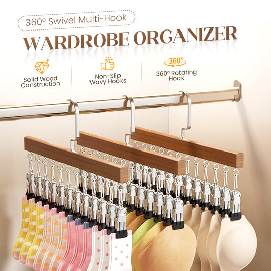 🎉 2026 Sale — Over 24,300 Sold!  360° Swivel Closet Organizer – Hang Eight, Save Space 🌿