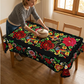🎉 2026 Sale — Over 24,800 Sold! 🌟 Scalloped Floral Tablecloth – Spill-Proof, Fiesta-Ready ✨